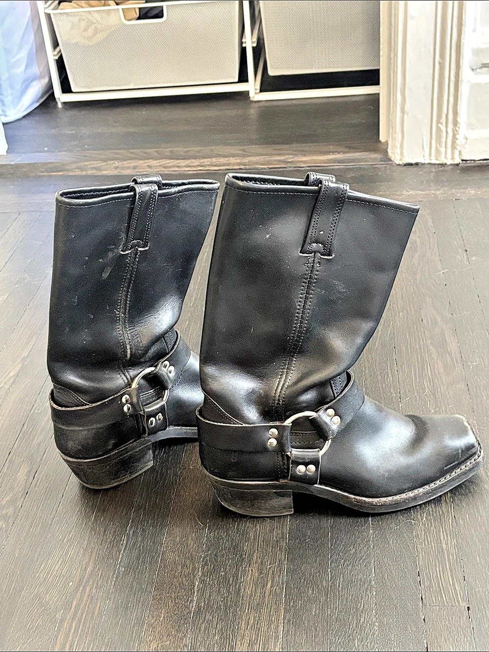 Frye Engineer 8R Engineer Moto Boots in Black